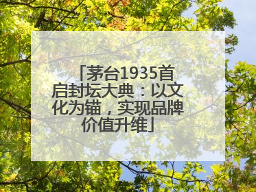 茅台1935首启封坛大典：以文化为锚，实现品牌价值升维