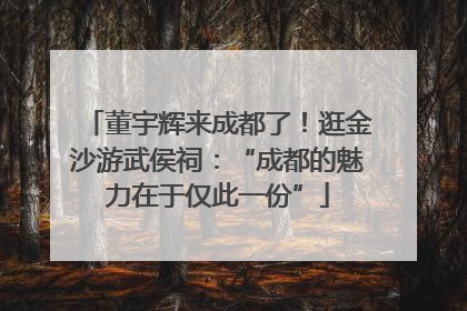 董宇辉来成都了！逛金沙游武侯祠：“成都的魅力在于仅此一份”