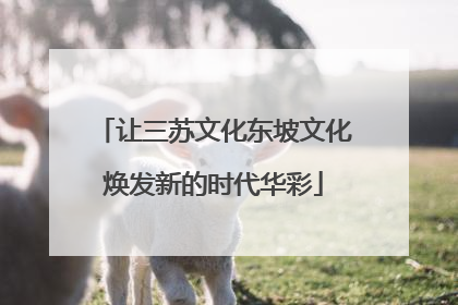 让三苏文化东坡文化焕发新的时代华彩