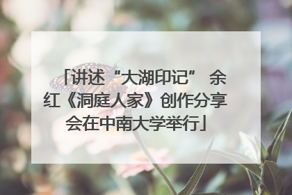 讲述“大湖印记” 余红《洞庭人家》创作分享会在中南大学举行