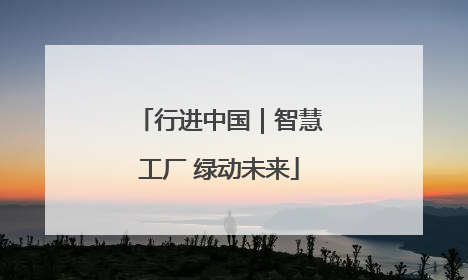 行进中国｜智慧工厂 绿动未来