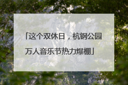 这个双休日，杭钢公园万人音乐节热力爆棚