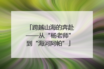跨越山海的奔赴——从“杨老师”到“海河阿帕”