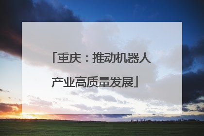 重庆：推动机器人产业高质量发展