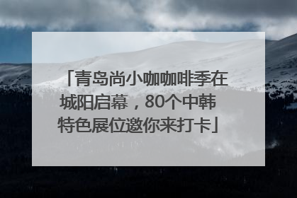 青岛尚小咖咖啡季在城阳启幕，80个中韩特色展位邀你来打卡