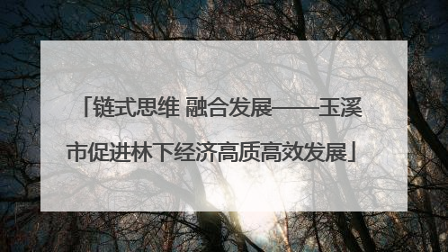 链式思维 融合发展——玉溪市促进林下经济高质高效发展