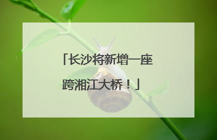 长沙将新增一座跨湘江大桥！