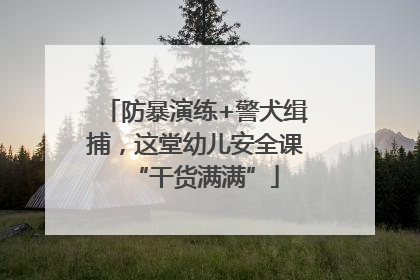 防暴演练+警犬缉捕，这堂幼儿安全课“干货满满”