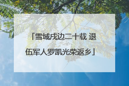 雪域戍边二十载 退伍军人罗凯光荣返乡