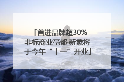 首进品牌超30% 非标商业亳都·新象将于今年“十一”开业