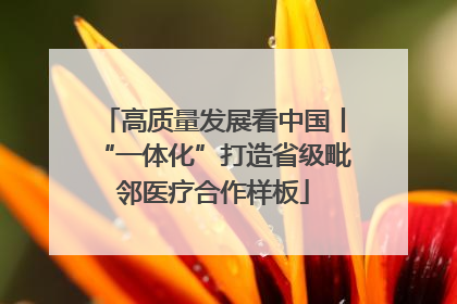 高质量发展看中国丨“一体化”打造省级毗邻医疗合作样板