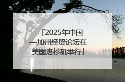 2025年中国—加州经贸论坛在美国洛杉矶举行