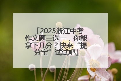 2025浙江中考作文题三选一，你能拿下几分？快来“提分宝”试试吧