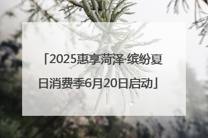 2025惠享菏泽·缤纷夏日消费季6月20日启动